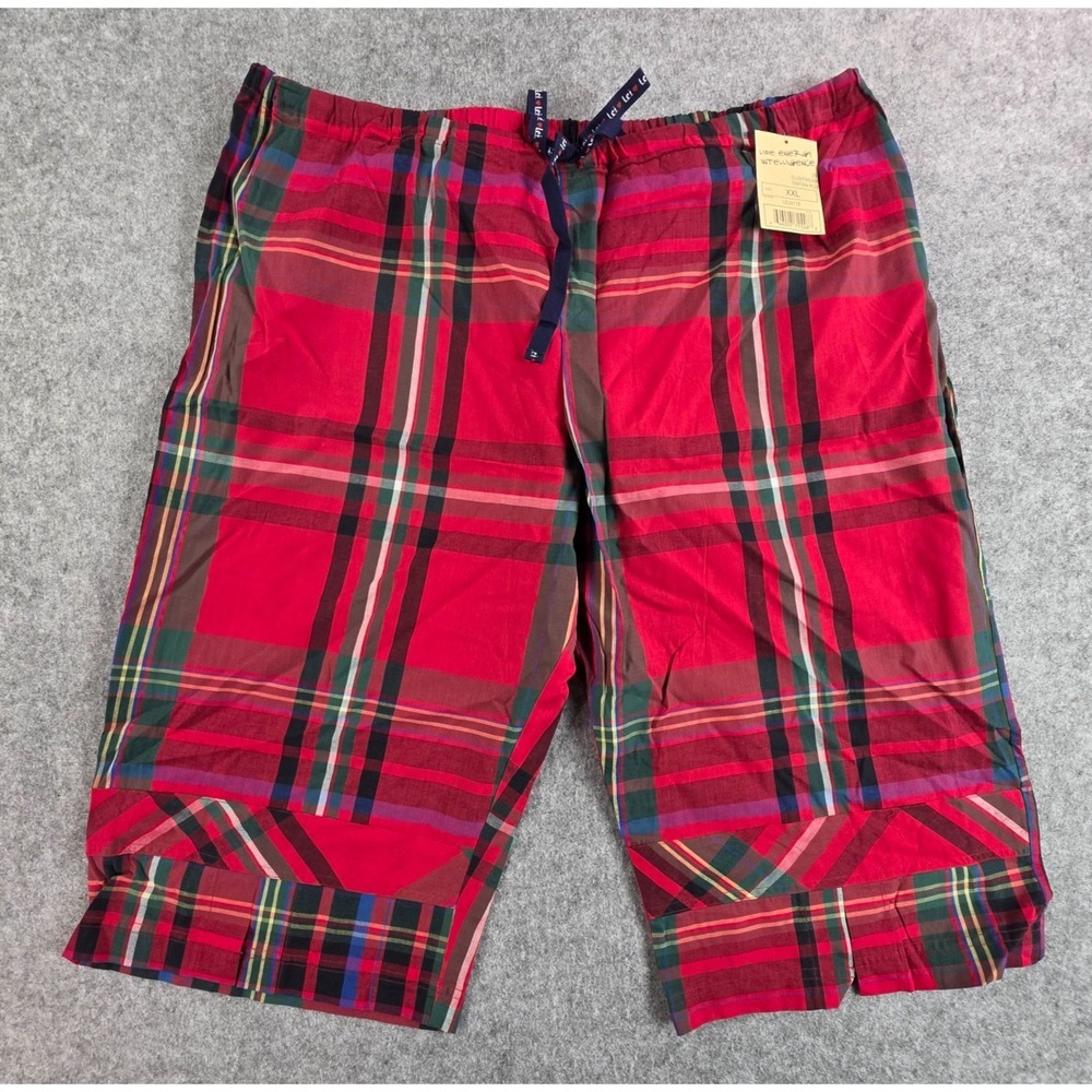 NWT Vintage Y2K Lei Sleepwear‎ Shorts XXL Plaid Grunge Preppy Lounge Surf